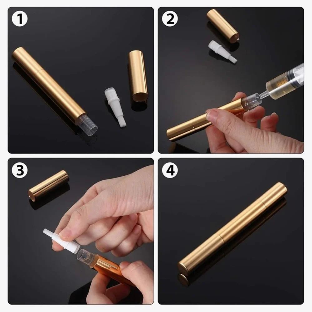 3/$15 Empty Refillable Pen Brush Tip Cosmetic Lip Gloss, Nail Oil, or Lash Serum